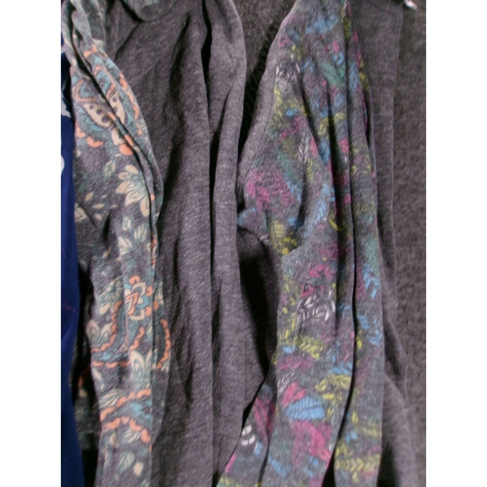 LuLaRoe Tops Womens M Lot 4 Graphic Long Sleeve Tee Positive Blue Gray Casual - Picture 2 of 5